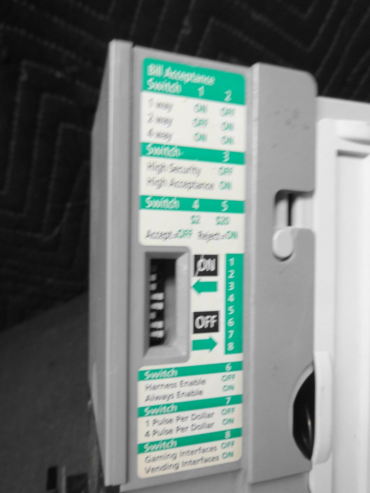 MEI MARS CPI AE 2612 U7 AE2612 24V  $1,$5,$10 & $20 Bill Validator Acceptor