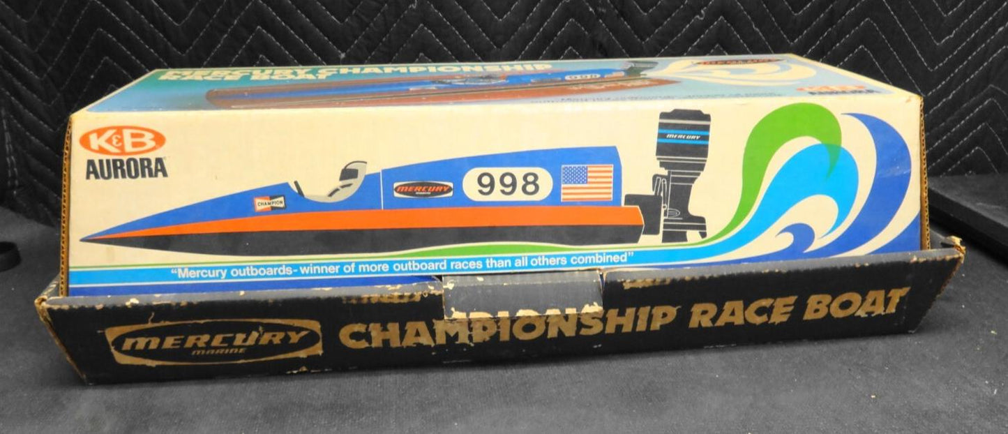 K & B AURORA MERCURY CHAMPIONSHIP RACE BOAT MODEL 60-70'S VINTAGE - NOS - #1