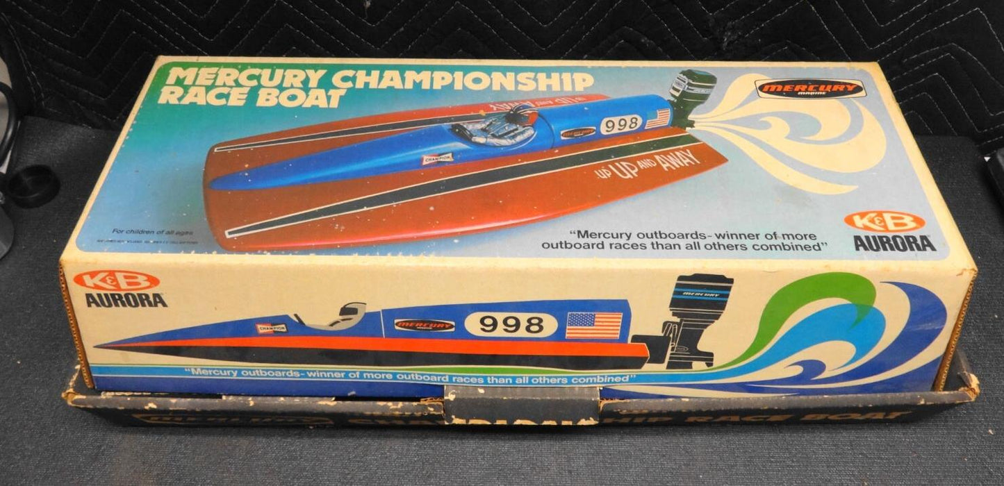 K & B AURORA MERCURY CHAMPIONSHIP RACE BOAT MODEL 60-70'S VINTAGE - NOS - #1