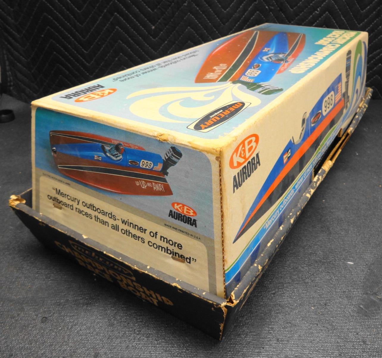 K & B AURORA MERCURY CHAMPIONSHIP RACE BOAT MODEL 60-70'S VINTAGE - NOS - #1
