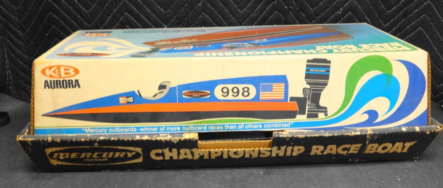 K & B AURORA MERCURY CHAMPIONSHIP RACE BOAT MODEL 60-70'S VINTAGE - NOS - #1