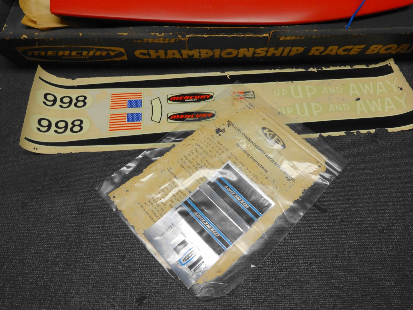 K & B AURORA MERCURY CHAMPIONSHIP RACE BOAT MODEL 60-70'S VINTAGE - NOS - #1
