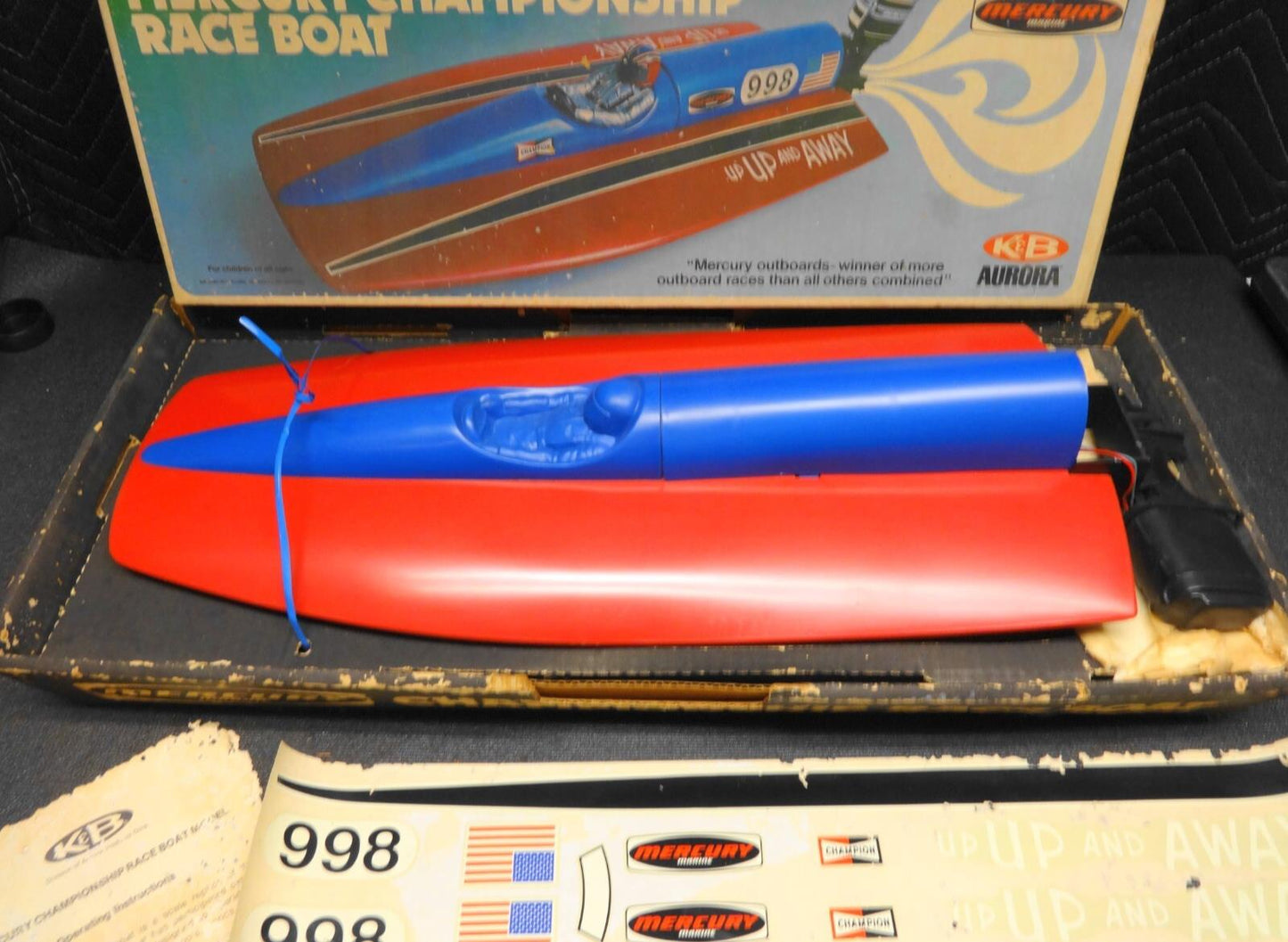 K & B AURORA MERCURY CHAMPIONSHIP RACE BOAT MODEL 60-70'S VINTAGE - NOS - #1