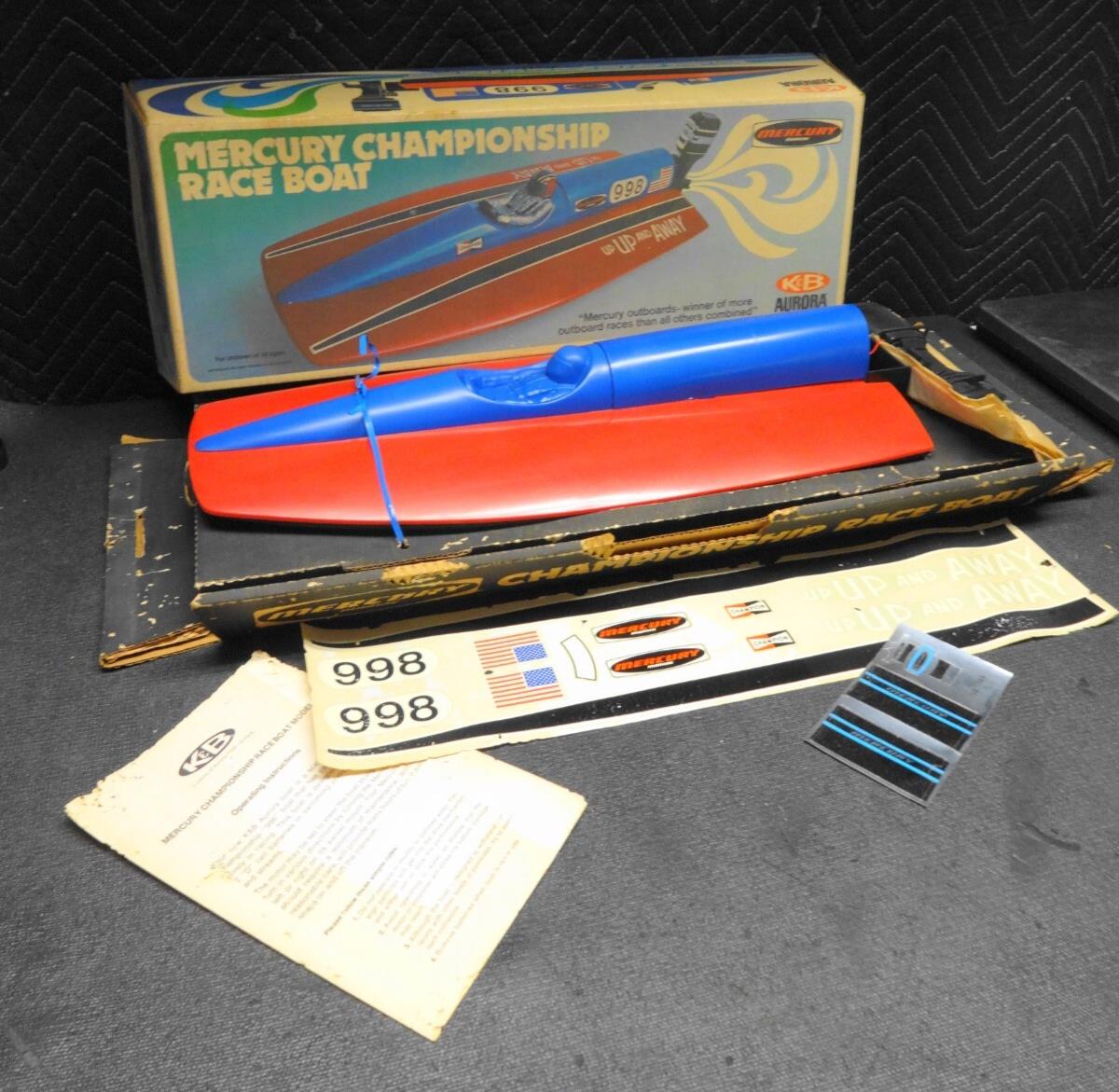 K & B AURORA MERCURY CHAMPIONSHIP RACE BOAT MODEL 60-70'S VINTAGE - NOS - #2