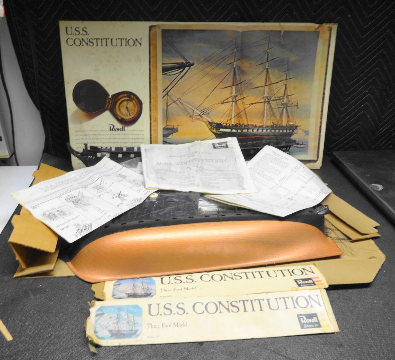 Revell USS Constitution 1/96 Scale Plastic Model Kit - Vintage 1965