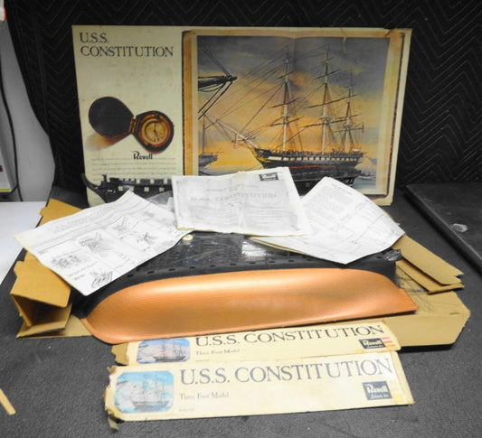 Revell USS Constitution 1/96 Scale Plastic Model Kit - Vintage 1965
