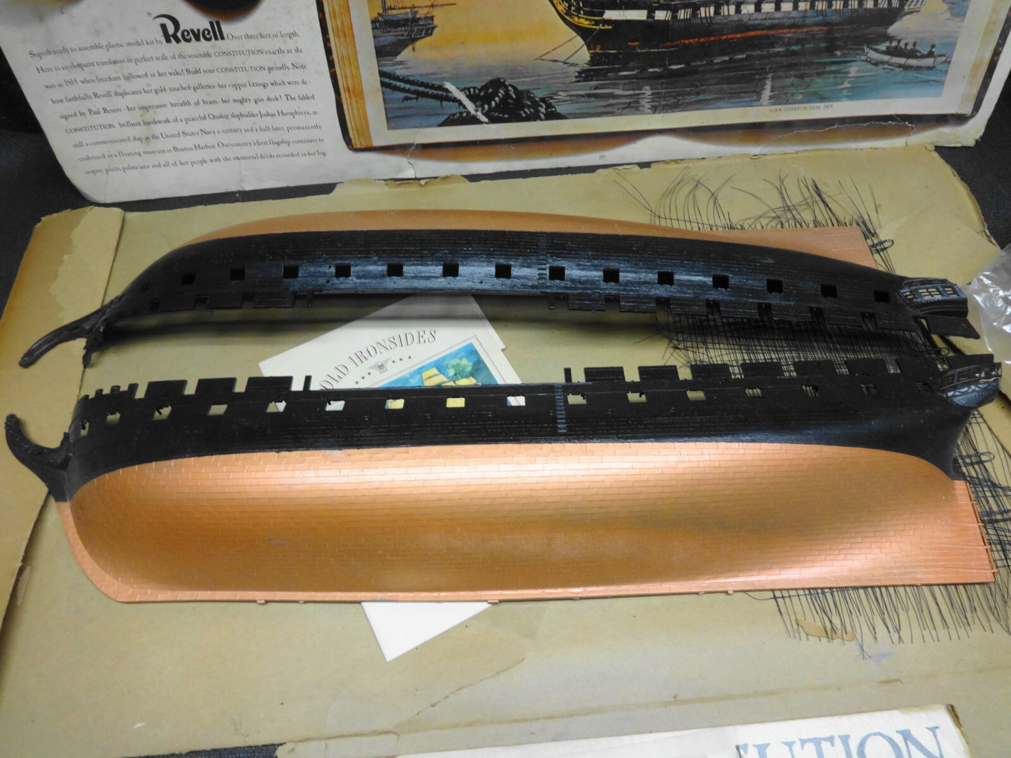 Revell USS Constitution 1/96 Scale Plastic Model Kit - Vintage 1965