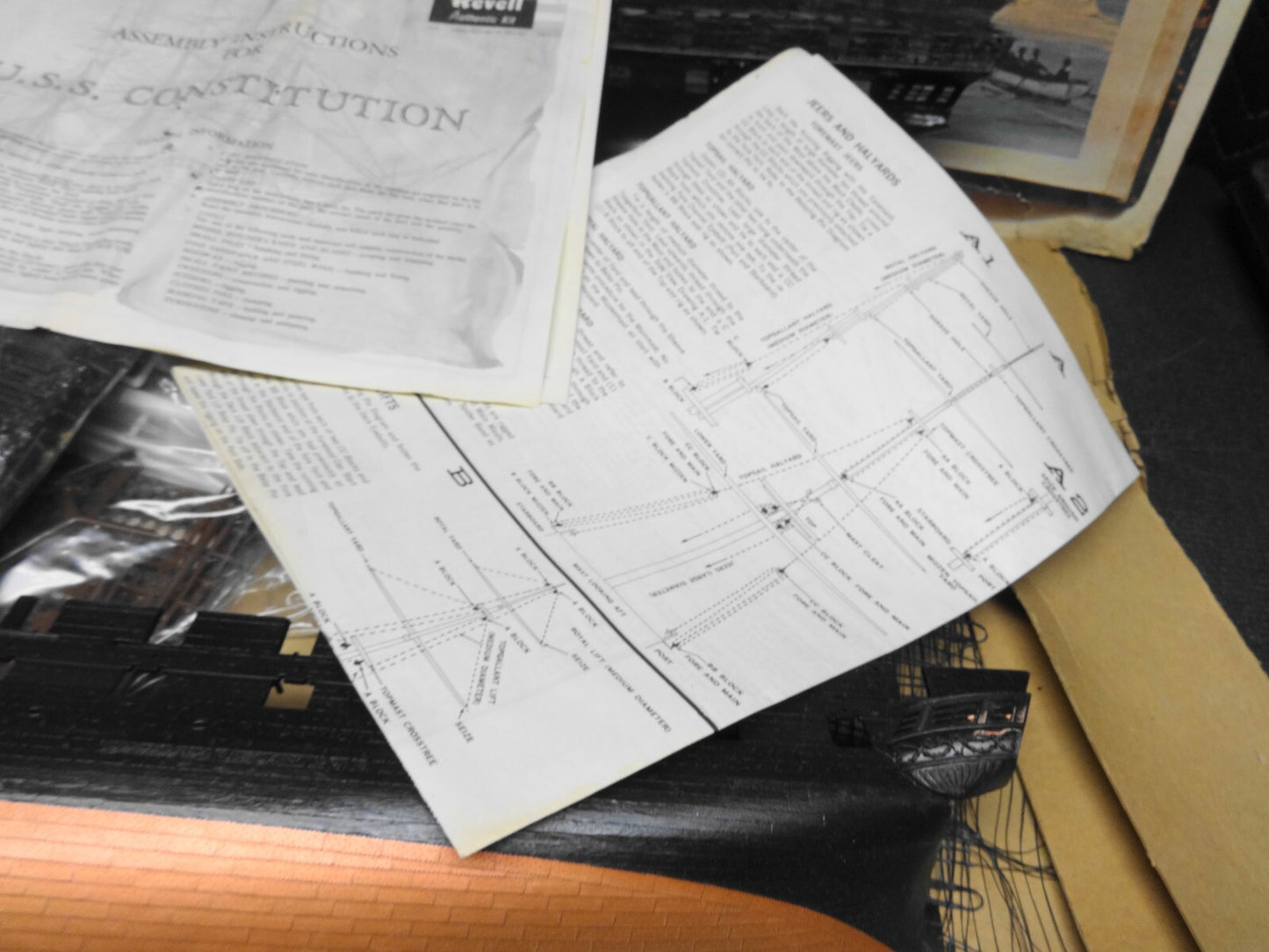 Revell USS Constitution 1/96 Scale Plastic Model Kit - Vintage 1965