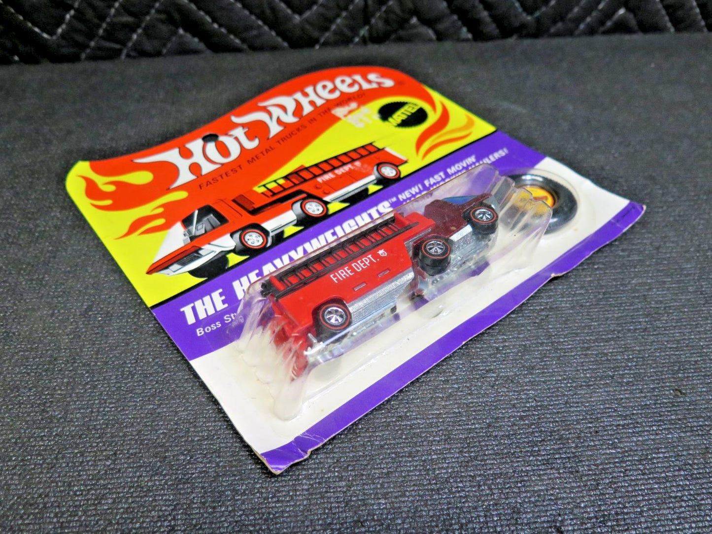 NOS Hot Wheels Heavyweights Fire Truck Vintage 1969 Redline Red Cab in Package