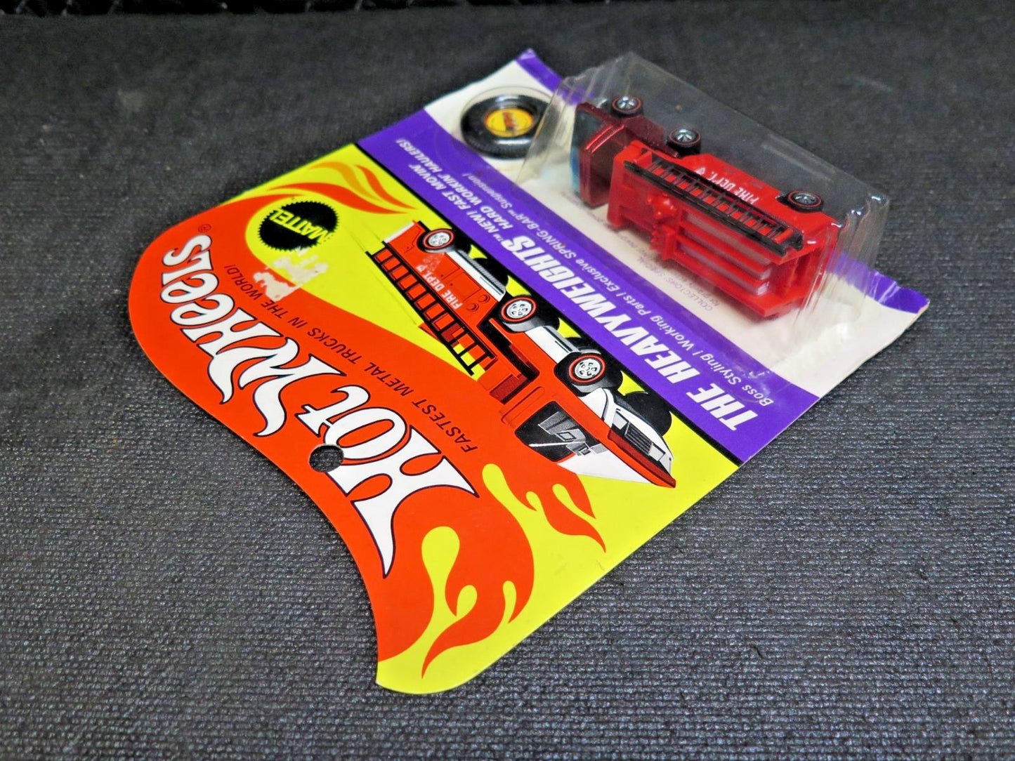 NOS Hot Wheels Heavyweights Fire Truck Vintage 1969 Redline Red Cab in Package