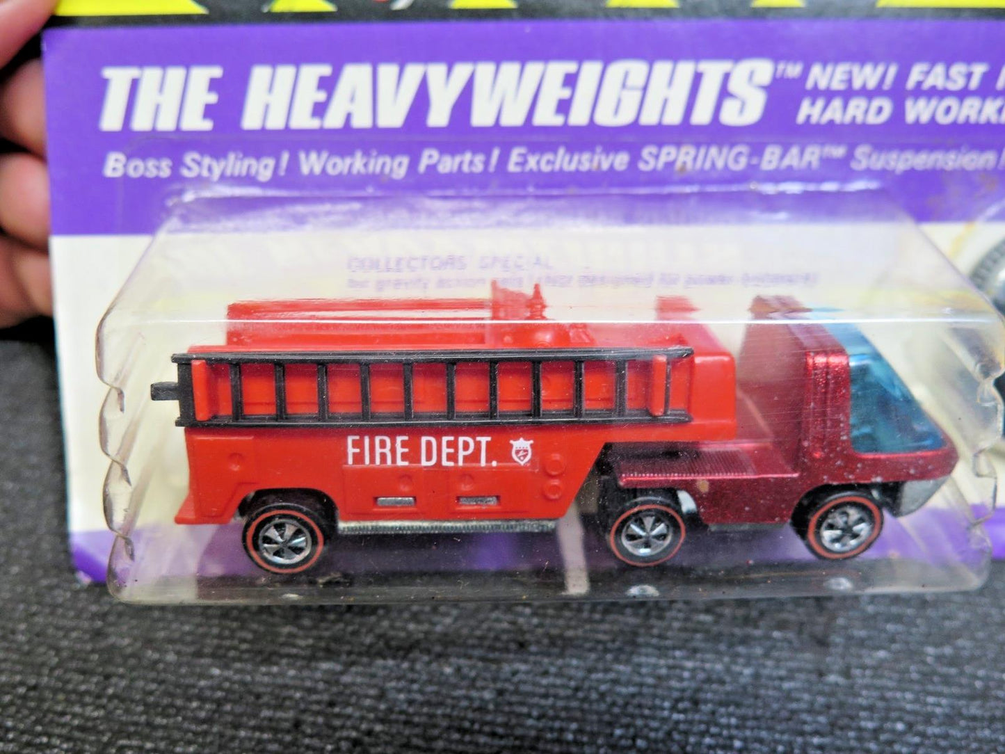 NOS Hot Wheels Heavyweights Fire Truck Vintage 1969 Redline Red Cab in Package