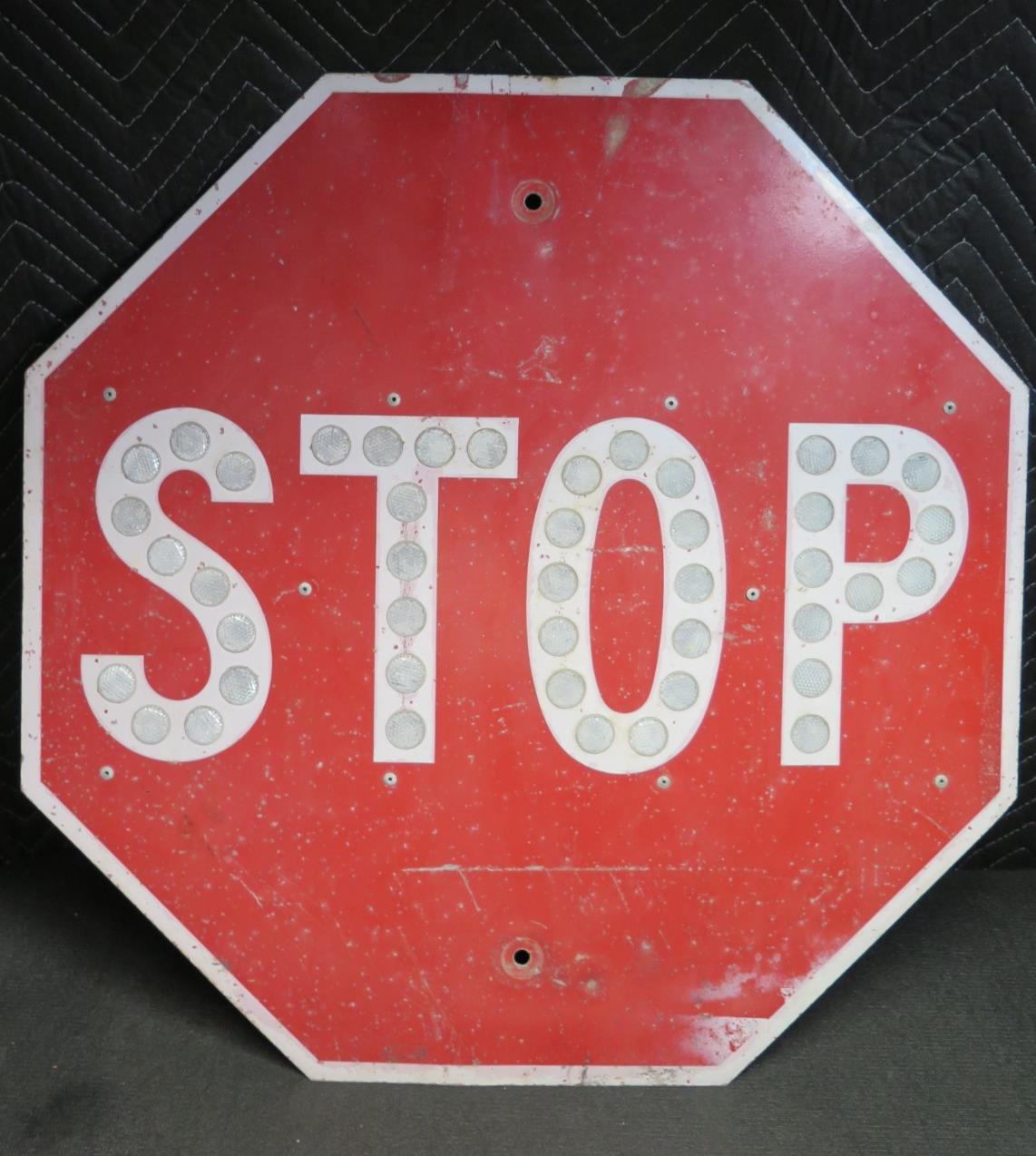 Vintage California Stop Sign W/Reflectors - CA HWY 70 - 24"