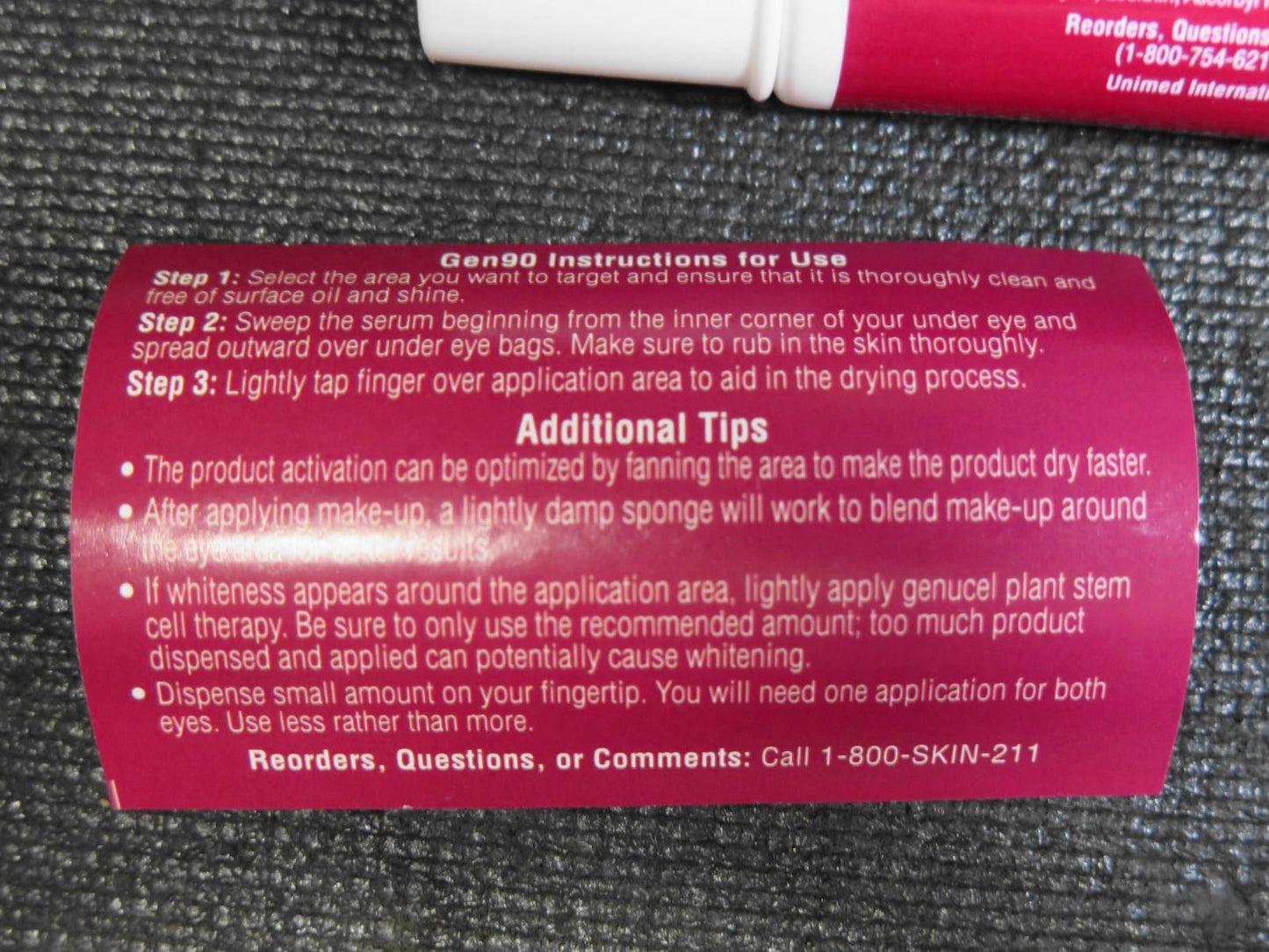 Chamonix Gen90 Instant Treatment for Under Eye Bags - .5 oz Full Size - New