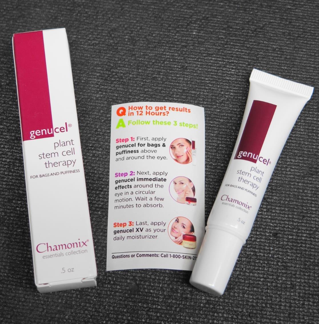Chamonix Genucel Plant Stem Cell Therapy for Bags and Puffiness .5oz NEW