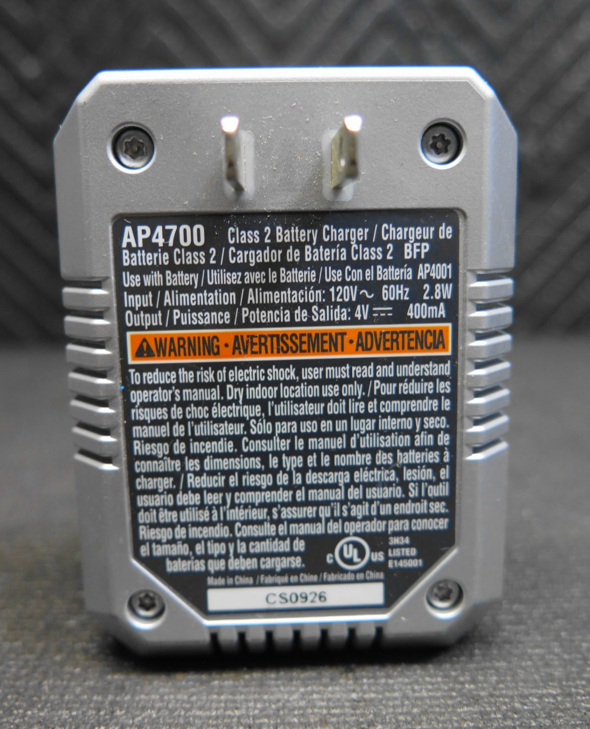 RYOBI TEK4 AP4700 4V AC Battery Charger