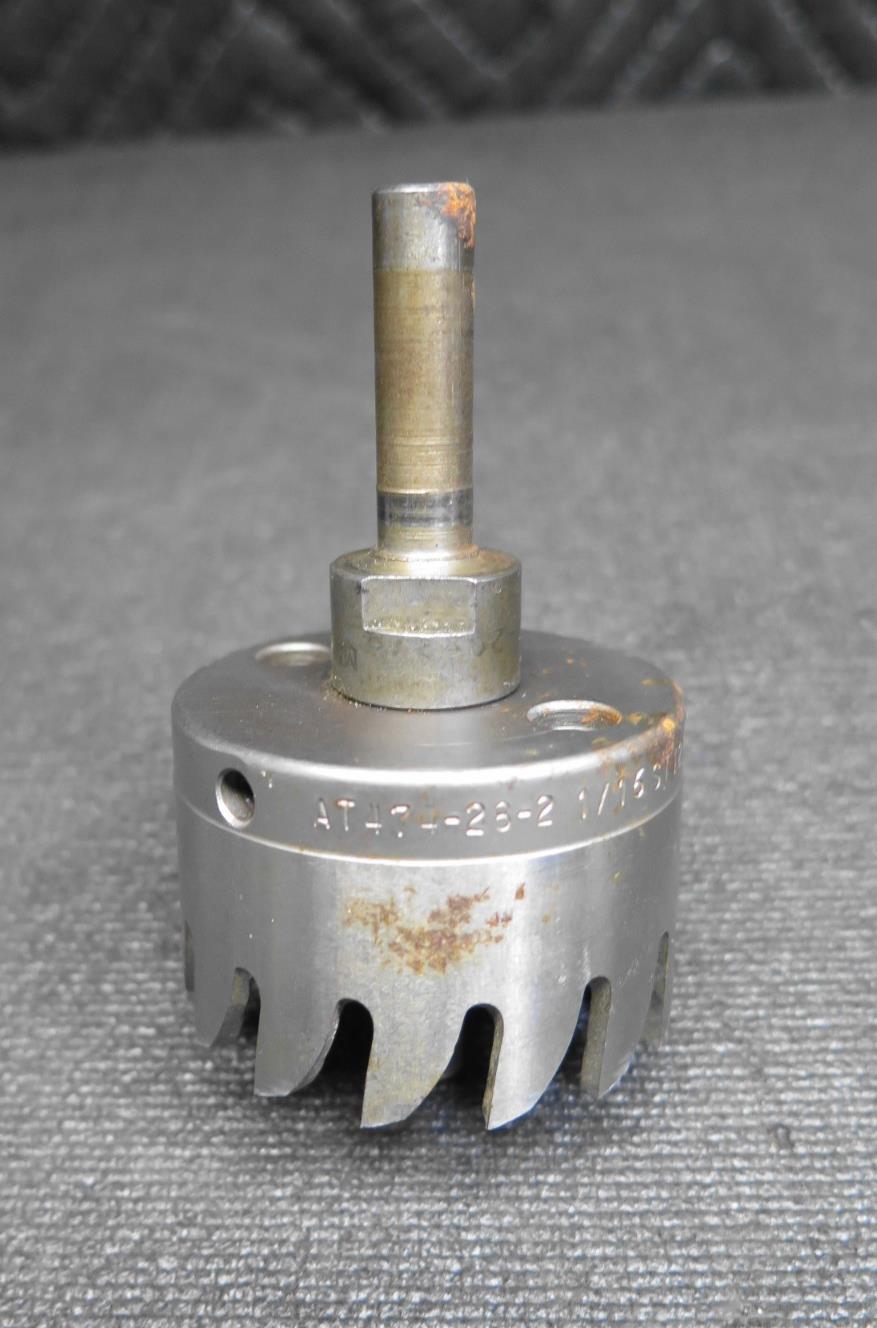 2 3/16" Course Hole Saw for Metal  ATI - AT474-28-2 1/16 ST1212E-2.062 w/ Arbor