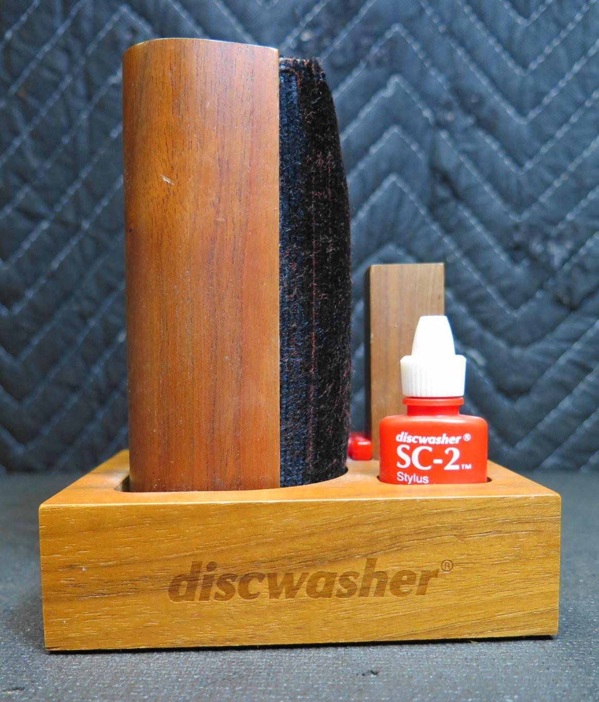 Vintage Discwasher DiscSet D4 SC-2 Stylus Cleaner Kit - Wood Block Brush
