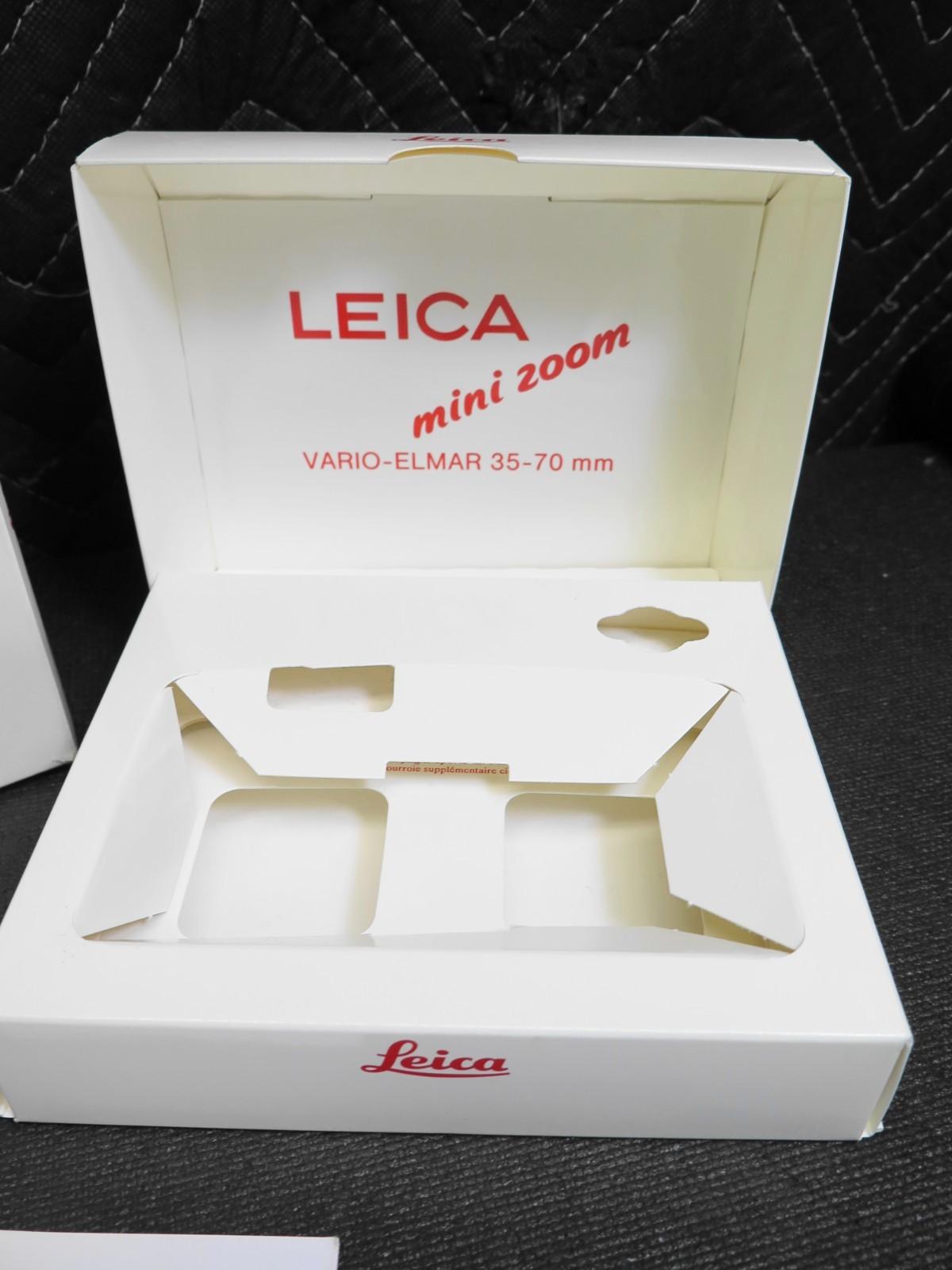 LEICA MINI ZOOM COMPACT 35MM FILM CAMERA *BOX and INSERTS ONLY*