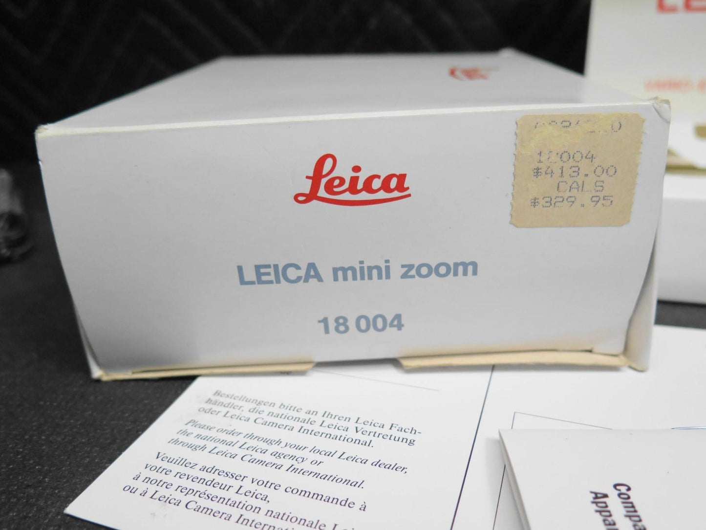 LEICA MINI ZOOM COMPACT 35MM FILM CAMERA *BOX and INSERTS ONLY*