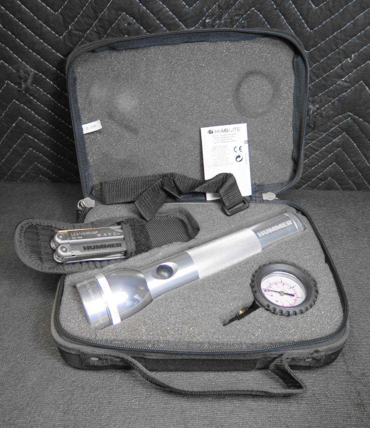Hummer H2 Tool Kit - Leatherman Wave, MagLite Flashlight, Tire Pressure Gauge