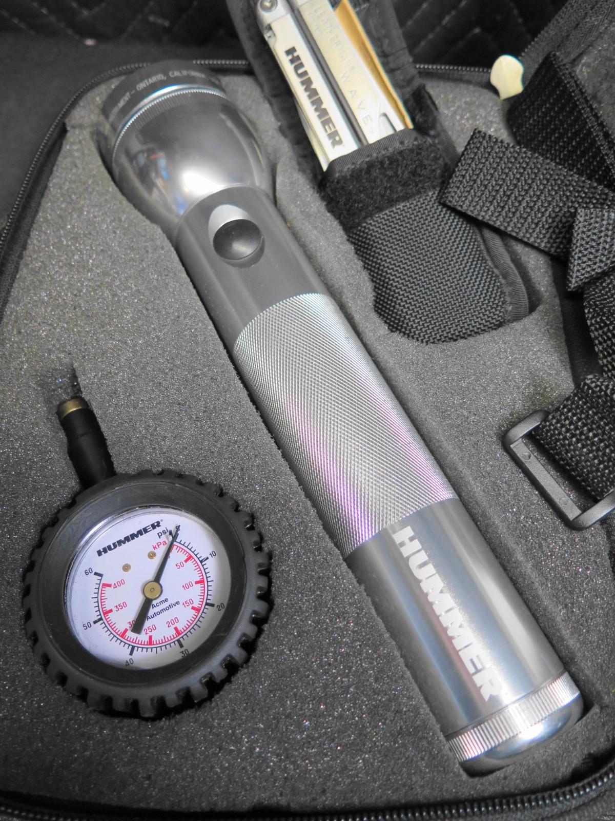 Hummer H2 Tool Kit - Leatherman Wave, MagLite Flashlight, Tire Pressure Gauge