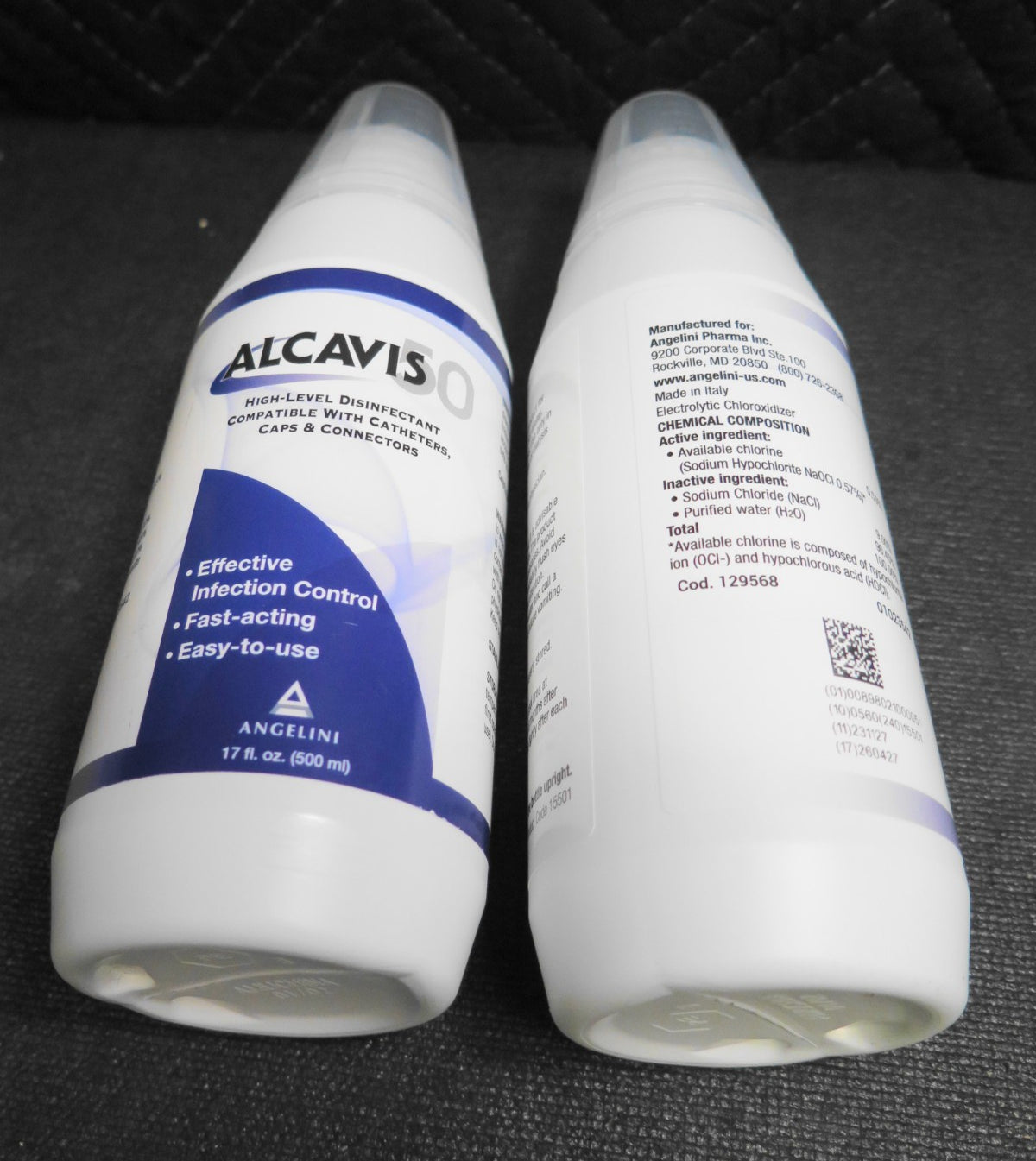 2x ALCAVIS 50 High-Level Disinfectant 15501, 17 fl. oz. (500ml) Exp: 2026-04-27
