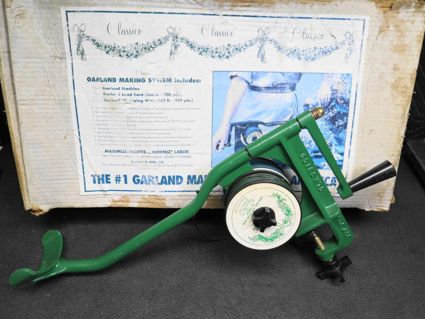 Classico Garland Maker USA Made Wire And Cord Spool - $525 Retail