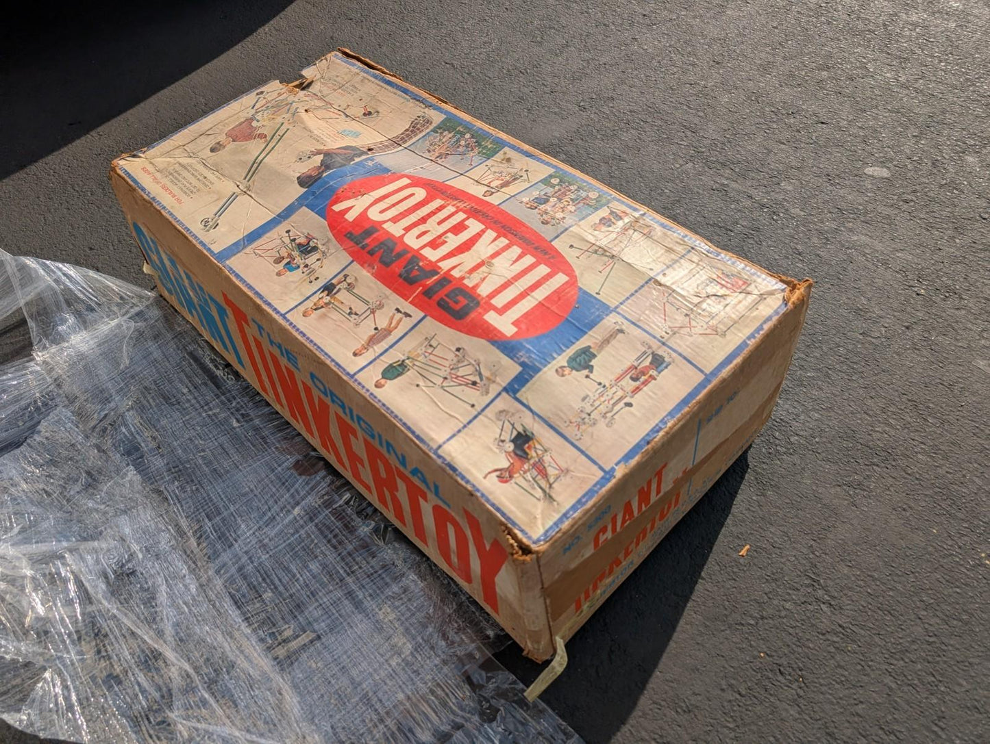 Vintage 1970's GIANT Tinker Toys No. 5300 ORIGINAL GIANT Plastic Set Tinkertoy