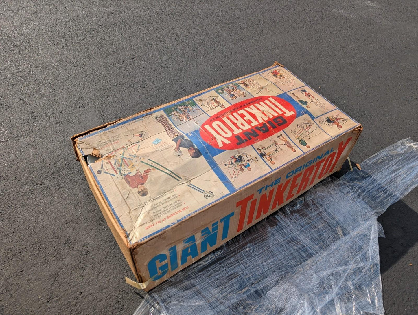 Vintage 1970's GIANT Tinker Toys No. 5300 ORIGINAL GIANT Plastic Set Tinkertoy