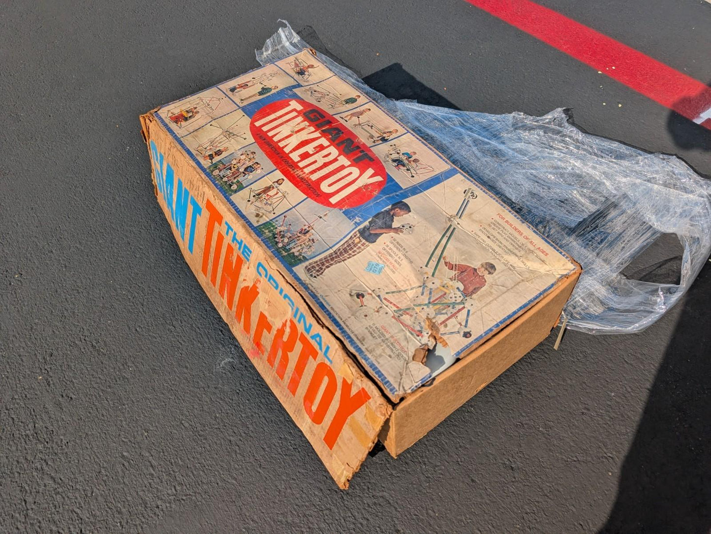 Vintage 1970's GIANT Tinker Toys No. 5300 ORIGINAL GIANT Plastic Set Tinkertoy