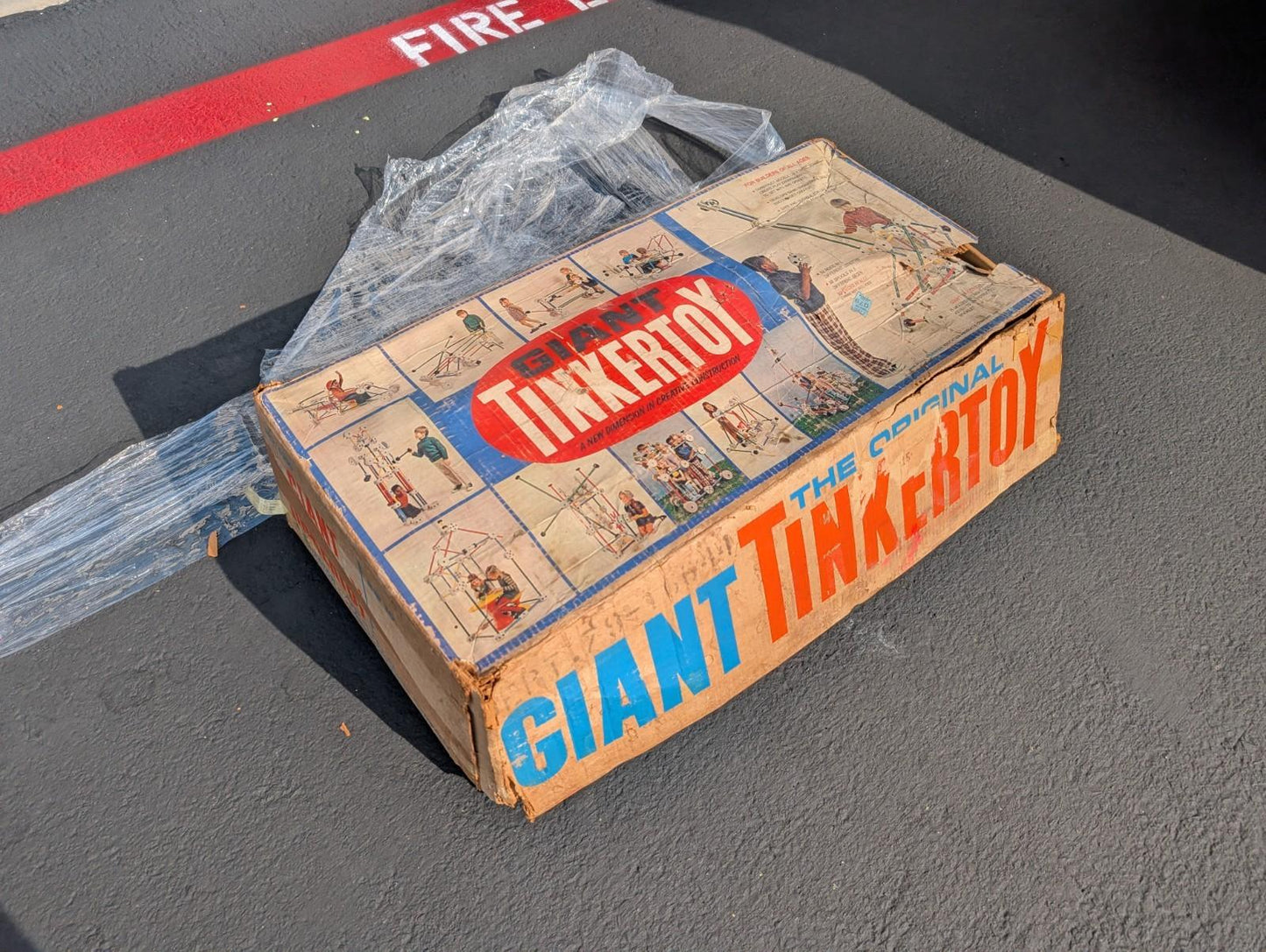 Vintage 1970's GIANT Tinker Toys No. 5300 ORIGINAL GIANT Plastic Set Tinkertoy