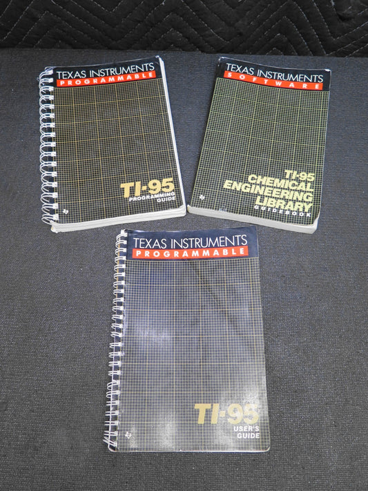 Texas Instruments 1986 Guide Books Chemical Engineering TI-95 Vintage