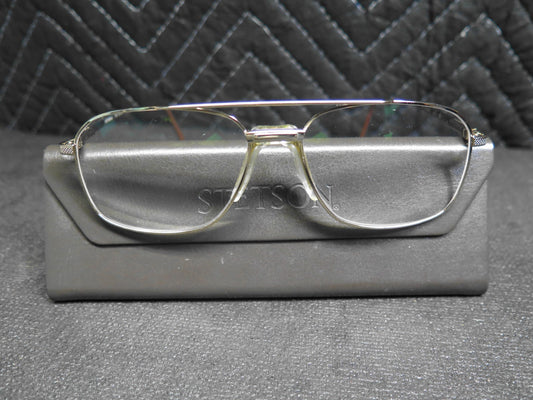 Stetson 178 Zyloware 057 Gold Aviators Sunglasses FRAMES ONLY 178 57-16 w/ Case