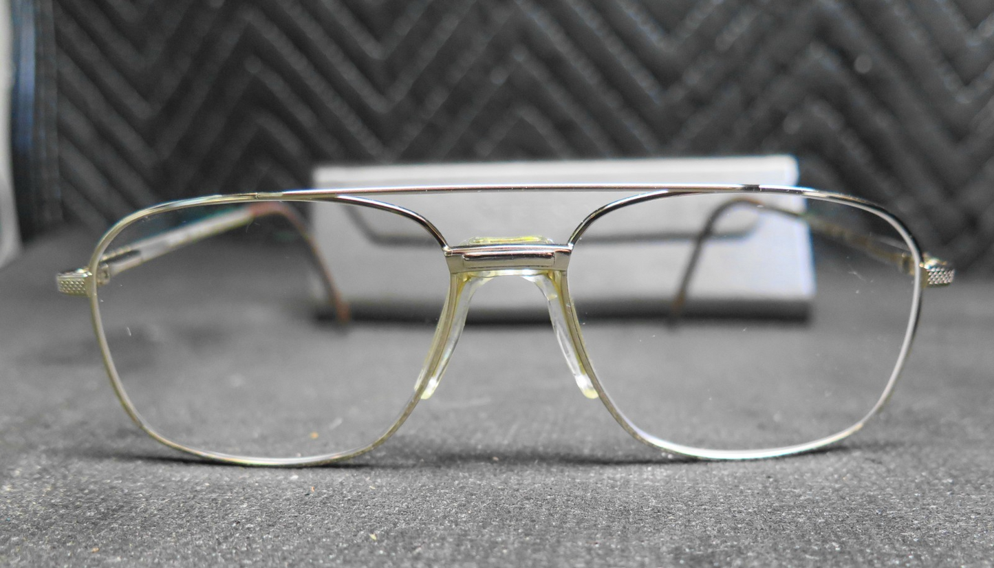 Stetson 178 Zyloware 057 Gold Aviators Sunglasses FRAMES ONLY 178 57-16 w/ Case