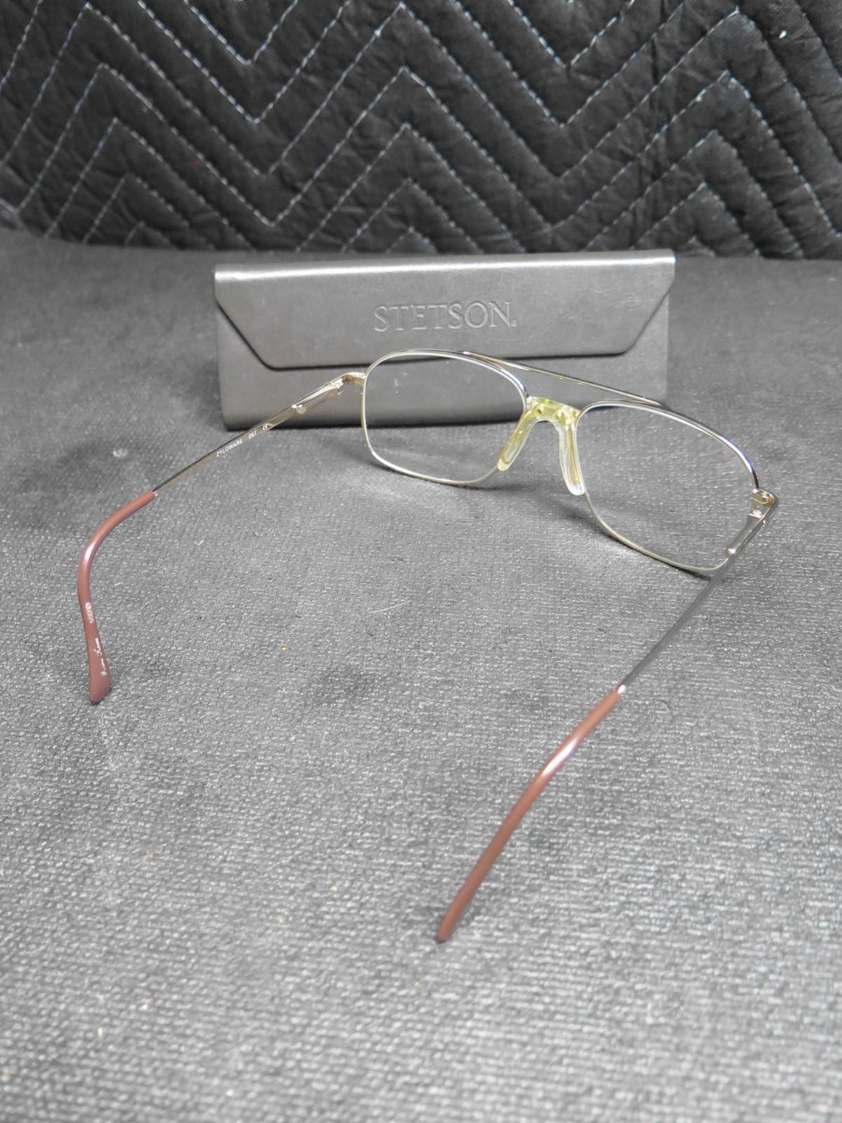 Stetson 178 Zyloware 057 Gold Aviators Sunglasses FRAMES ONLY 178 57-16 w/ Case