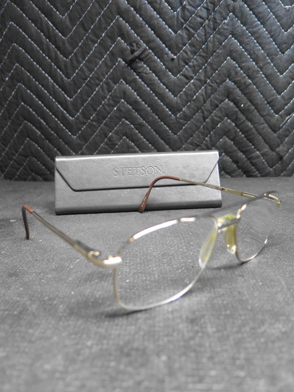 Stetson 178 Zyloware 057 Gold Aviators Sunglasses FRAMES ONLY 178 57-16 w/ Case