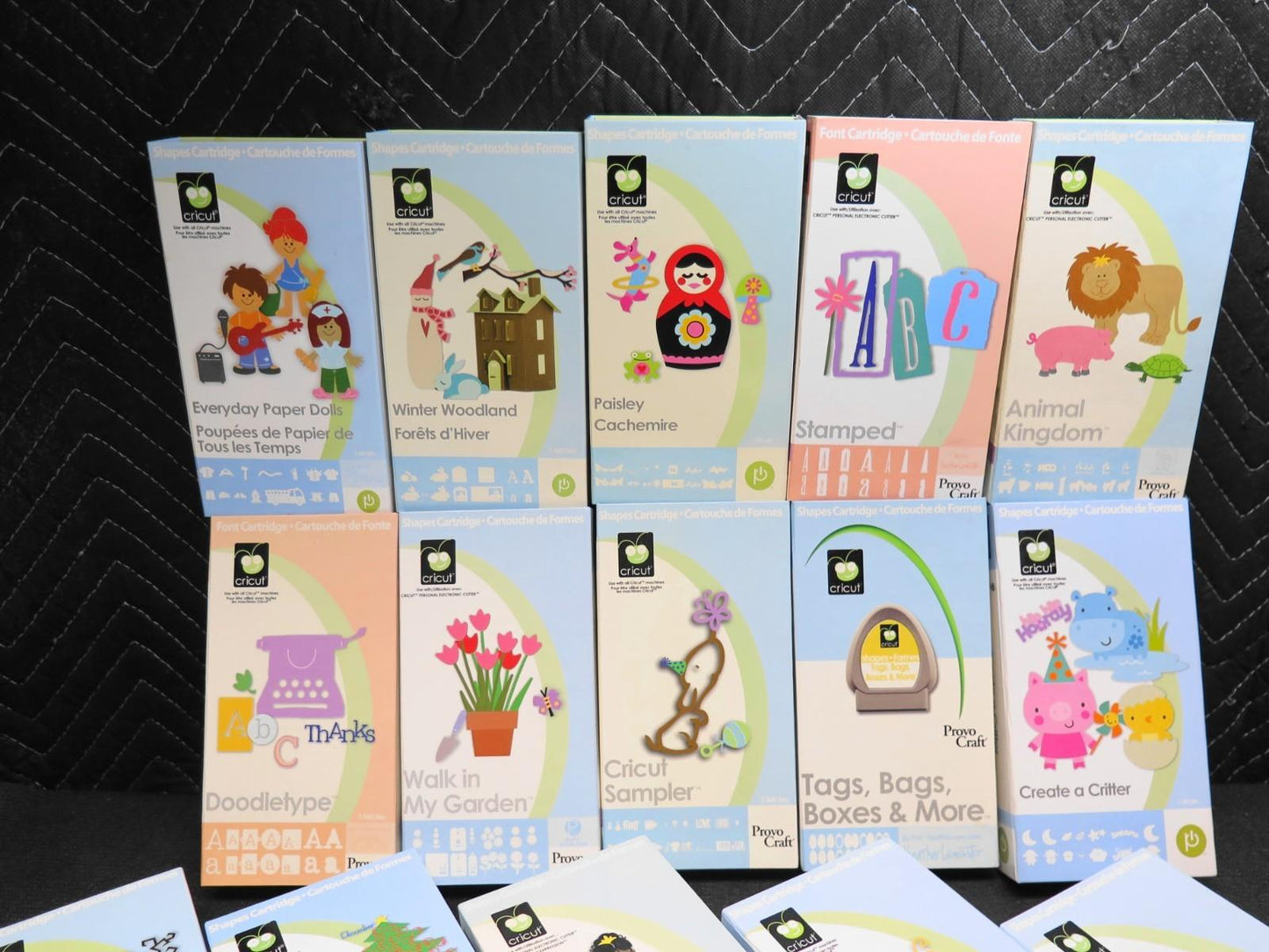 Lot of 20 Cricut Cartridge (Complete) - See Description For Titles Fonts Shapes