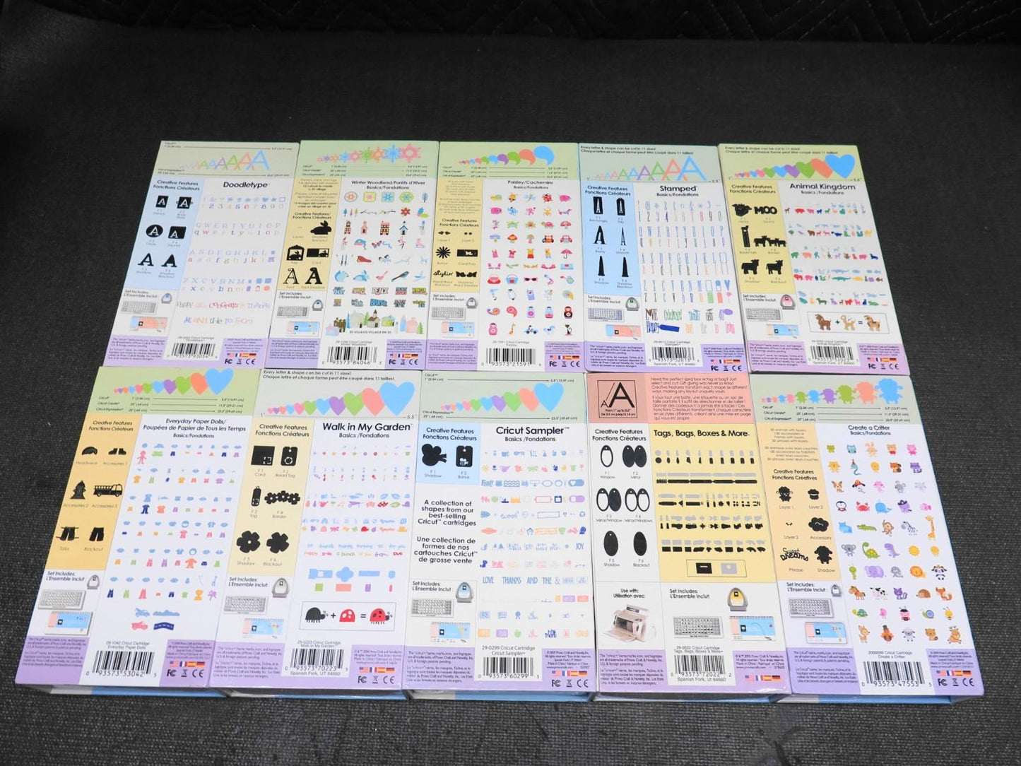 Lot of 20 Cricut Cartridge (Complete) - See Description For Titles Fonts Shapes