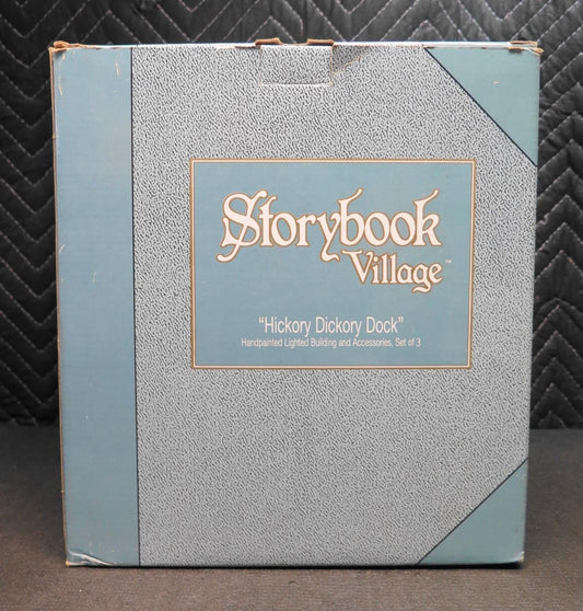 🍊 Vintage Department 56 Storybook Village Hickory Dickory Dock -Set Of 3 - 1996