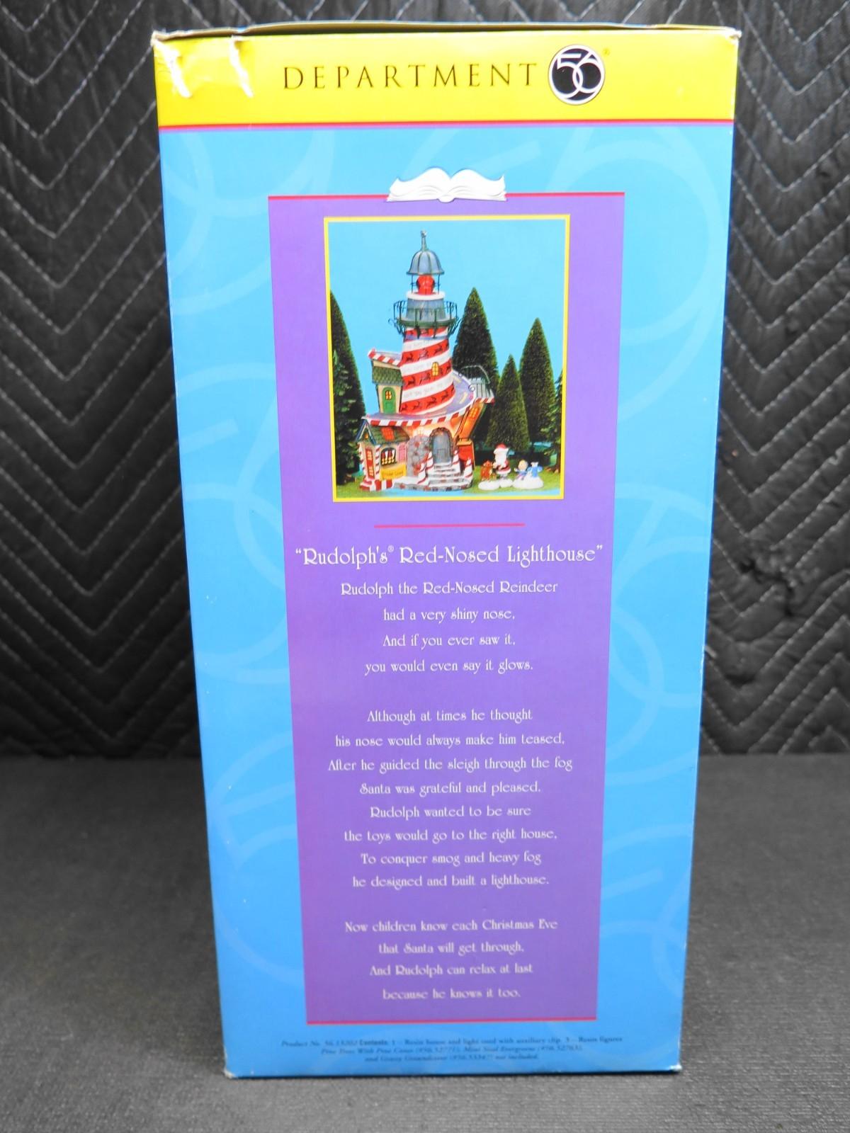 🍊 Vintage Department 56 Storybook Village Rudolphs Red Nosed Lighthouse