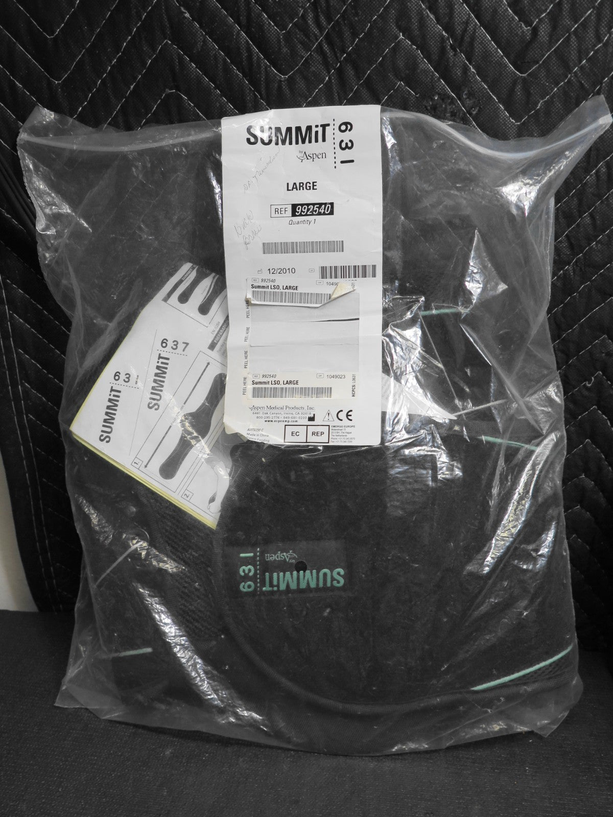 Aspen Summit LSO 631 Back Brace - LARGE - Ref 992540 - New in Package