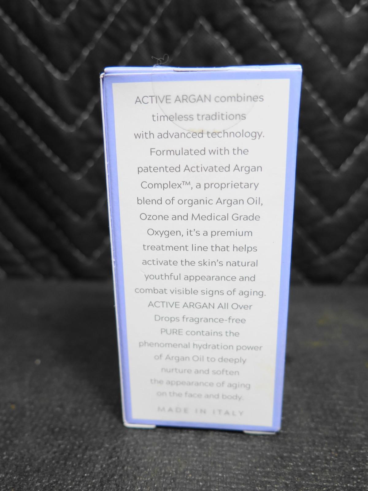 Active Argan "Pure" All Over Drops for Face, Body & Hair - 0.5 fl. oz. 15ml New