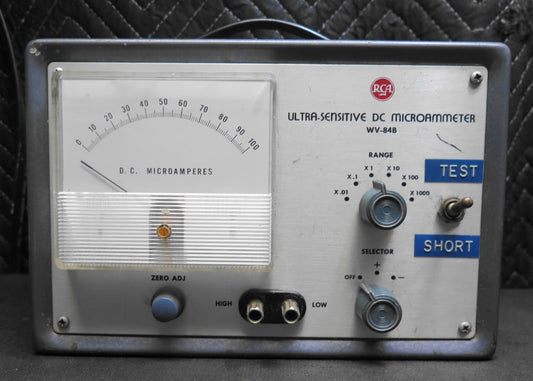 RCA WV-84B Ultra-Sensitive DC Tube Microammeter Microamperes