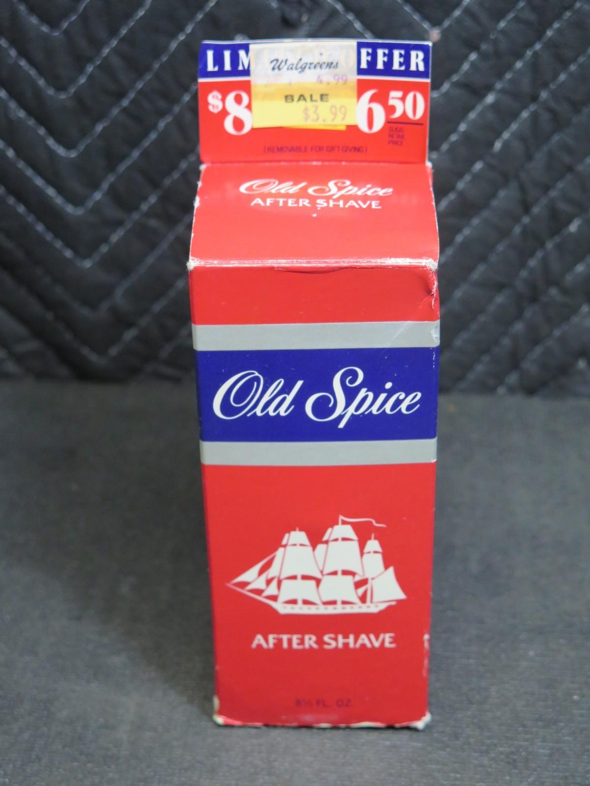 NOS 1988 Shulton Old Spice After Shave Lotion 8.5 oz Glass Bottle w/Star Cap VTG