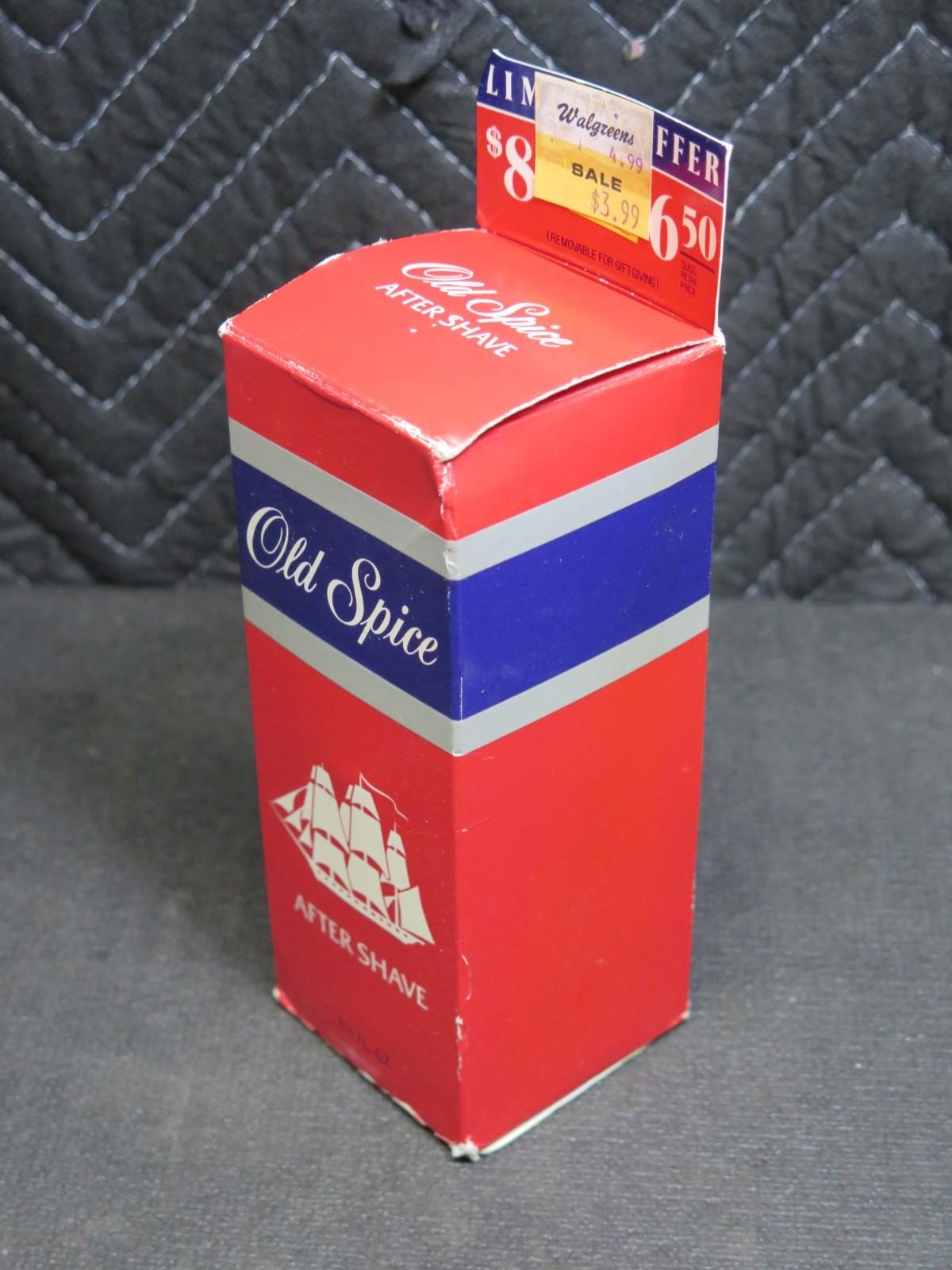 NOS 1988 Shulton Old Spice After Shave Lotion 8.5 oz Glass Bottle w/Star Cap VTG