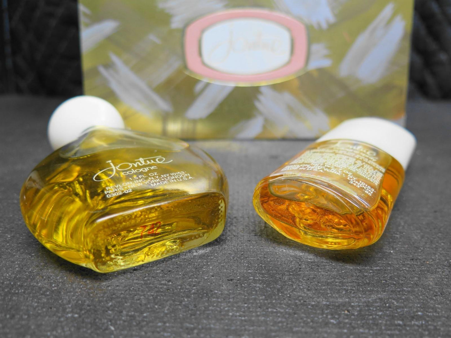 Set of Vintage Charms of Jontue Cologne 1.5 oz & Cologne 0.7 oz Spray
