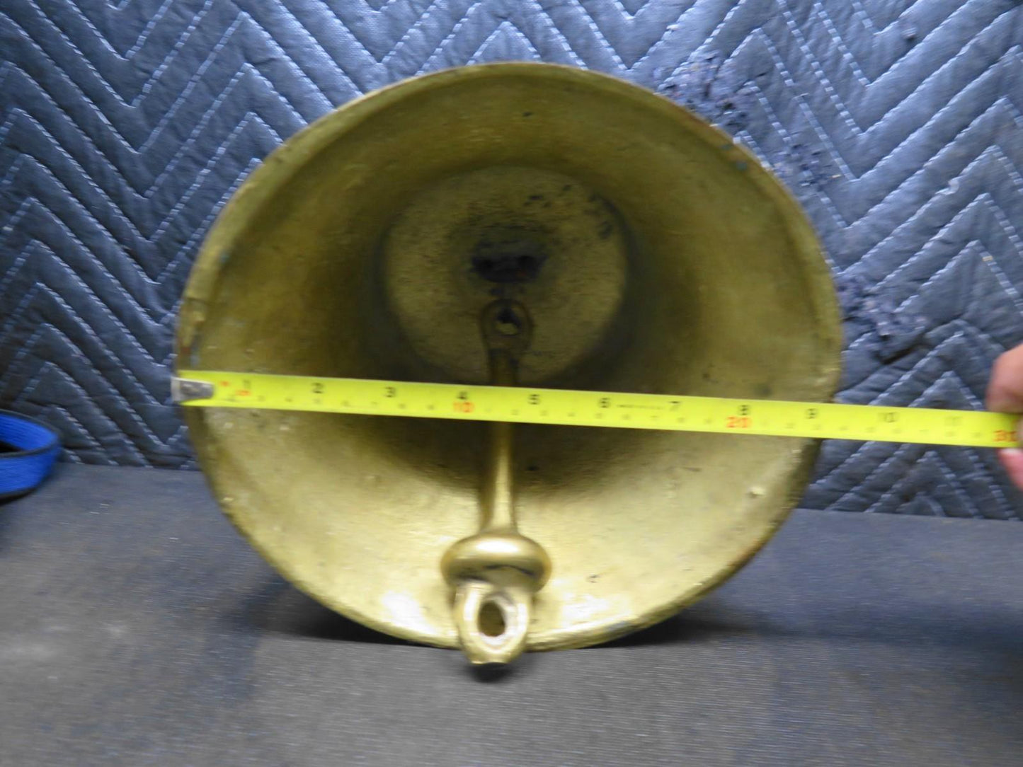 Vintage Solid Brass Ship Fog Nautical Maritime Fire /Fog Bell  9in x 9in 10 lbs