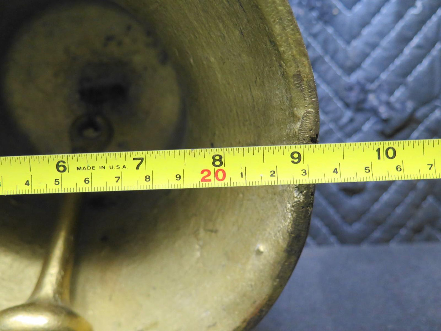 Vintage Solid Brass Ship Fog Nautical Maritime Fire /Fog Bell  9in x 9in 10 lbs