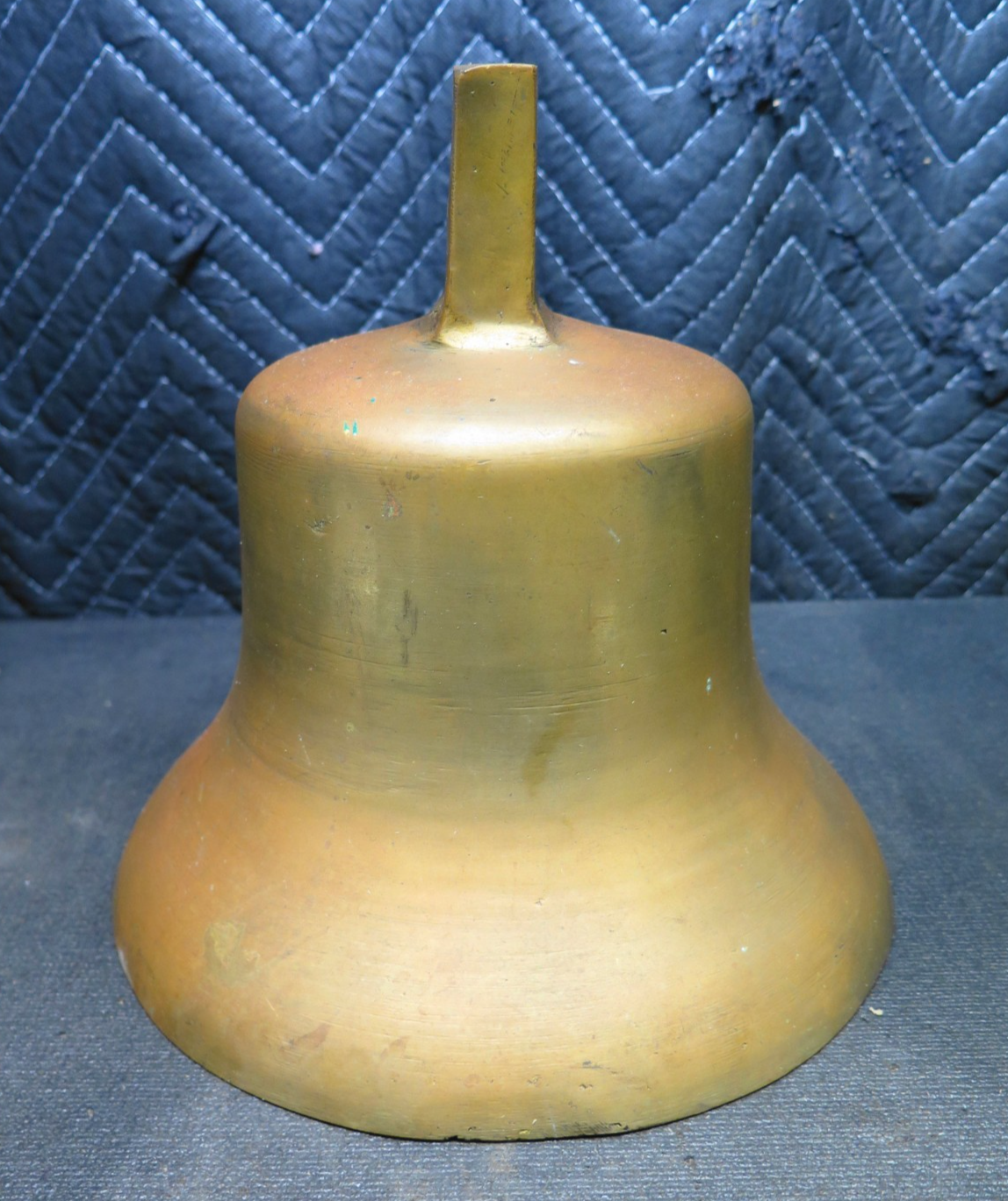 Vintage Solid Brass Ship Fog Nautical Maritime Fire /Fog Bell  9in x 9in 10 lbs