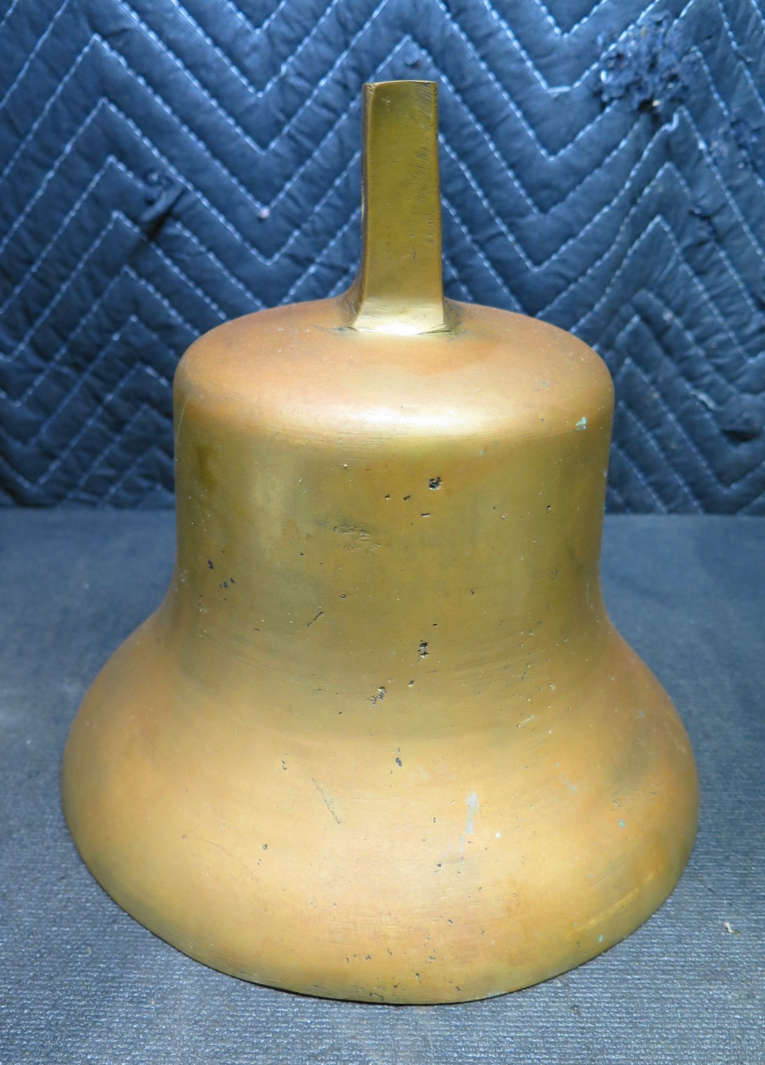 Vintage Solid Brass Ship Fog Nautical Maritime Fire /Fog Bell  9in x 9in 10 lbs